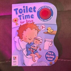 Toilet Time for Boys Book with Sound Button - Purple